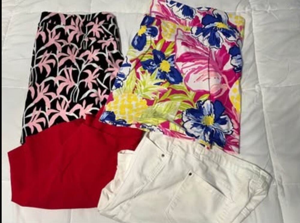 Women’s Regular Size 10 Skort/Shorts Lot, Multicolor Floral Prints